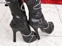 Mistress Anfisa-Boot and sweaty sock feet