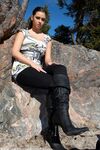 Mistress Denice Andrée-Boot and sweaty sock feet