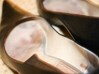 Secretary sweaty feet after work