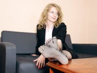 Russian sexy blonde show perfect soft feet