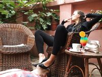 Mistress Larissa - Slave lick my heels