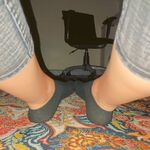 My feet in ankle socks and long women's socks.