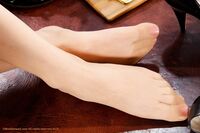 Mature secretary pantyhose