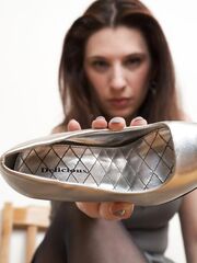 Goddess Melanie sweaty nylon feet 2