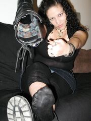 Eden Goth Boot and sweaty sock feet