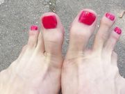 Grace's long toes