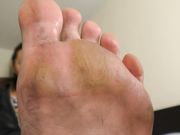 Dirty feet for a hungry bitch