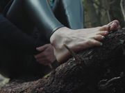 LAUREN'S BAREFEET IN THE WOODS