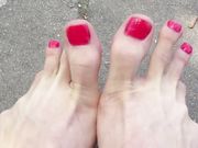 Grace's long toes