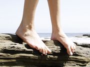 Goddess Roxy's Large 10.5's and Long Toes Soak in the Ocean
