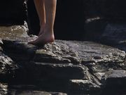 Goddess Roxy's Large 10.5's and Long Toes Soak in the Ocean