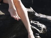 Goddess Roxy's Large 10.5's and Long Toes Soak in the Ocean