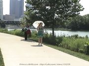 Princess Britt - River Picnic--public humiliation of slavegirl