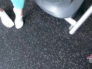 Bratty Foot Girls - Jenny Jett, Reagan Lush - Jenny's Sweaty Gym feet Cleaning Bet 1