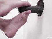 Cute Girls Footjobs! - Patricia gives footjob in the gloryhole