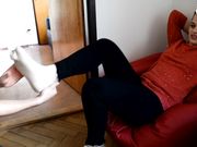 Czech Soles - Girl workout feet and socks smelling