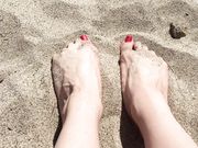 The Wolfe Sole Experience - Sparkling Red Toes in the Sand