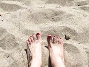 The Wolfe Sole Experience - Sparkling Red Toes in the Sand