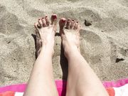 The Wolfe Sole Experience - Sparkling Red Toes in the Sand