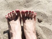 The Wolfe Sole Experience - Sparkling Red Toes in the Sand