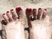 The Wolfe Sole Experience - Sparkling Red Toes in the Sand