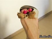 Goddess Grazi - Red Toenails Dangling