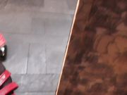 Young Goddess Kim - Shoe cleaner gimp