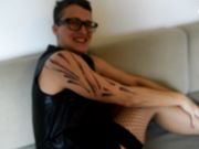 Czech Soles - Worshiping mature bare feet in fishnet stockings