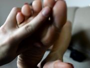 Czech Soles - Worshiping mature bare feet in fishnet stockings