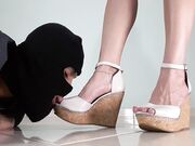 lolita feet - Worship (white heels with peach nails)