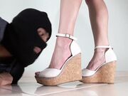 lolita feet - Worship (white heels with peach nails)