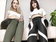 SUPERIOR LESBIAN GODDESSES FOOT SLAVE POV