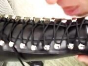 Chrissy Daniels boot and sweaty nylon sniff