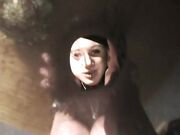 Nylon stockings and black shoes