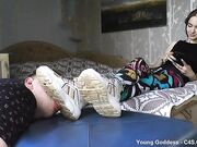 Lick my shoes clean - Foot Domination