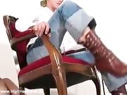 Mistress boot & sweaty socks sniff