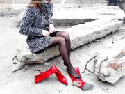 Christina boot and nylon feet 1