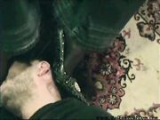 Goddess Bojana-Slave sniff my sweaty nylon feet