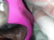 Footjob cum in shoe toebox