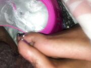 Footjob cum in shoe toebox