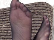 blonde russian milf in black stocking