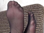 blonde russian milf in black stocking