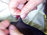 NIMPHO SEXUALLY TORN TIGHTS, FUCK TOY AND GETS BIG LOAD CUM ON LEGS-SANYANY