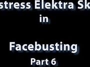 blonde mistress kick face with nylon feet