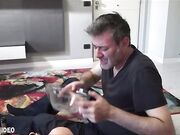 Goddess Gabriella - Feet washing with champain