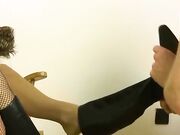 Lady Zita and friends boot and socks sniff 1