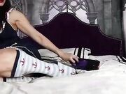 Miss Jasmine-high heels & socks sniff