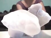 Goddess white stocking sniff