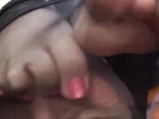 Under the desk foot worship