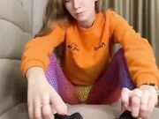 quick sock removal from sexy young blonde